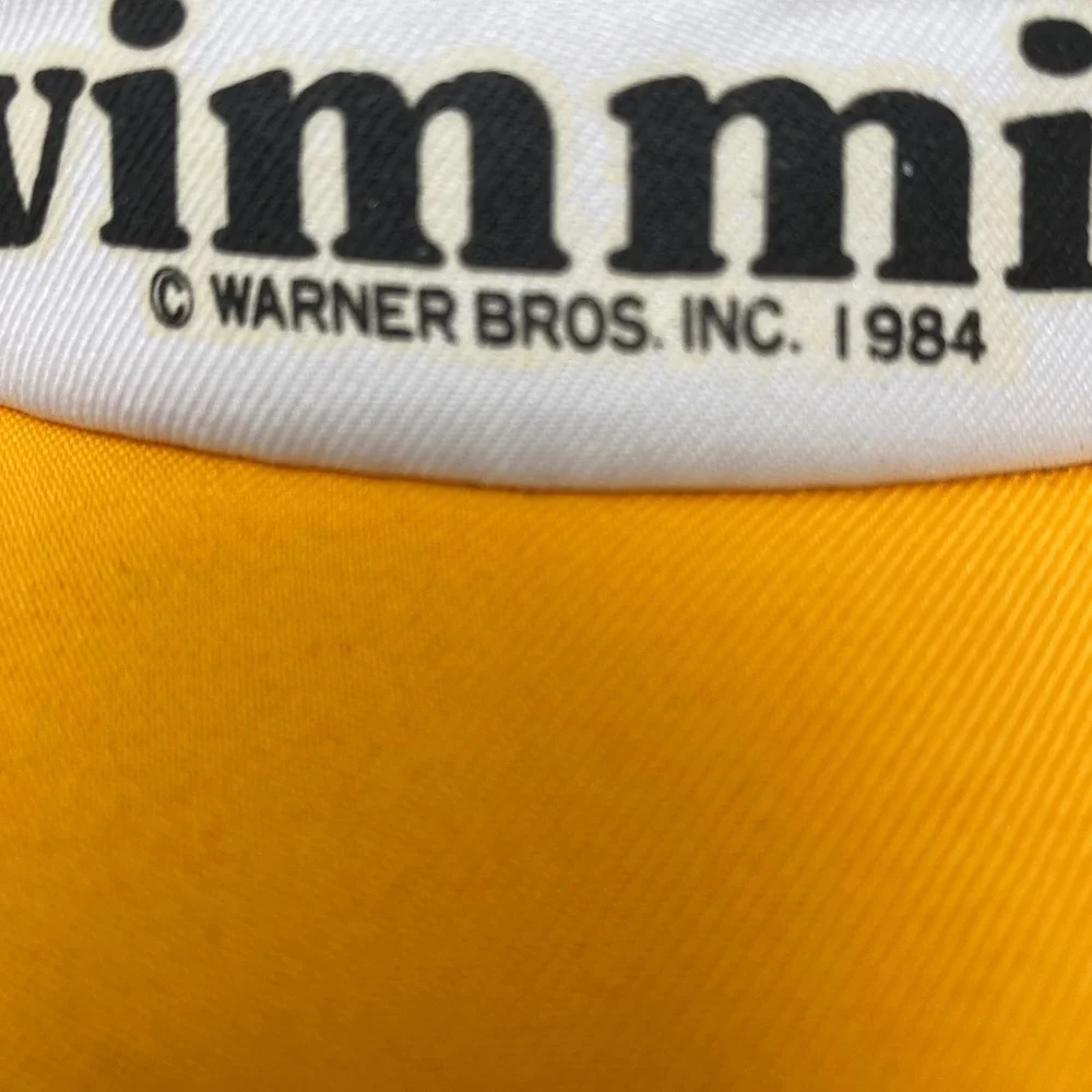 Vintage Kids 1984 Tweety Bird Trucker Hat Looney Tunes Yellow Mesh Cap